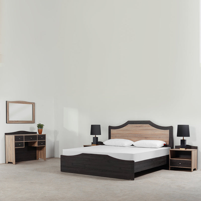 Ash bed + Side table (Set) + Dresser + Mirror