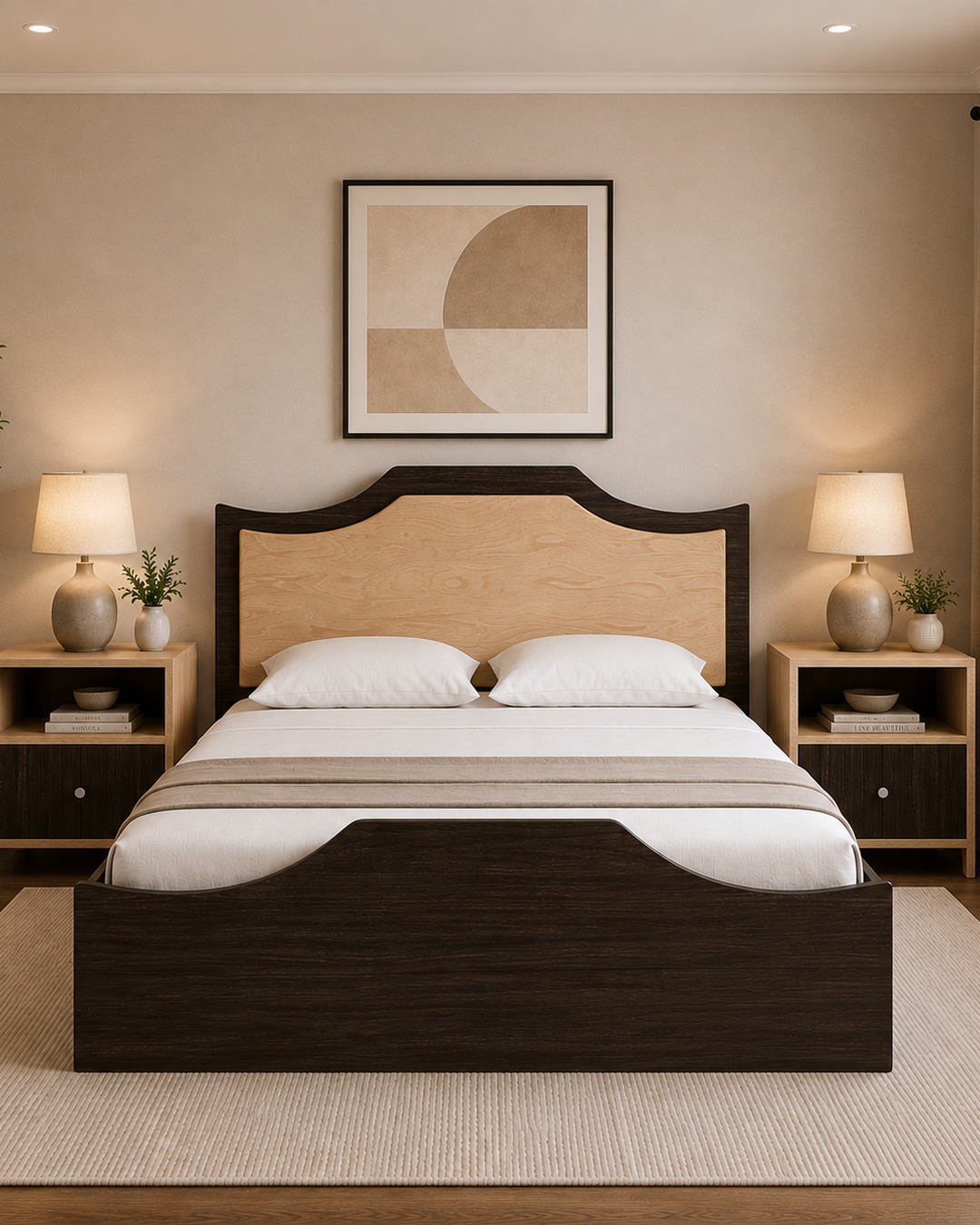 Ash bed + Side table (Set)