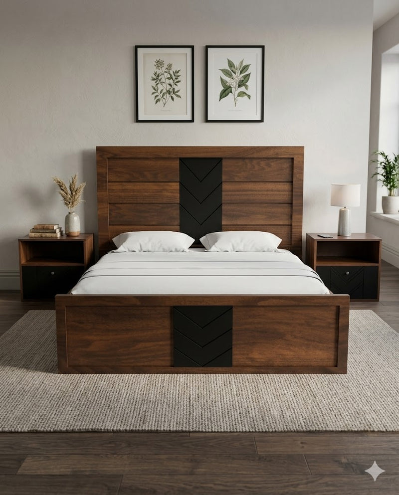 Cedar Bed + Side table (Set) + Dresser + Mirror