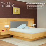 Diamond Wedding Package – Hamilton Bed (Bed + Side Tables)