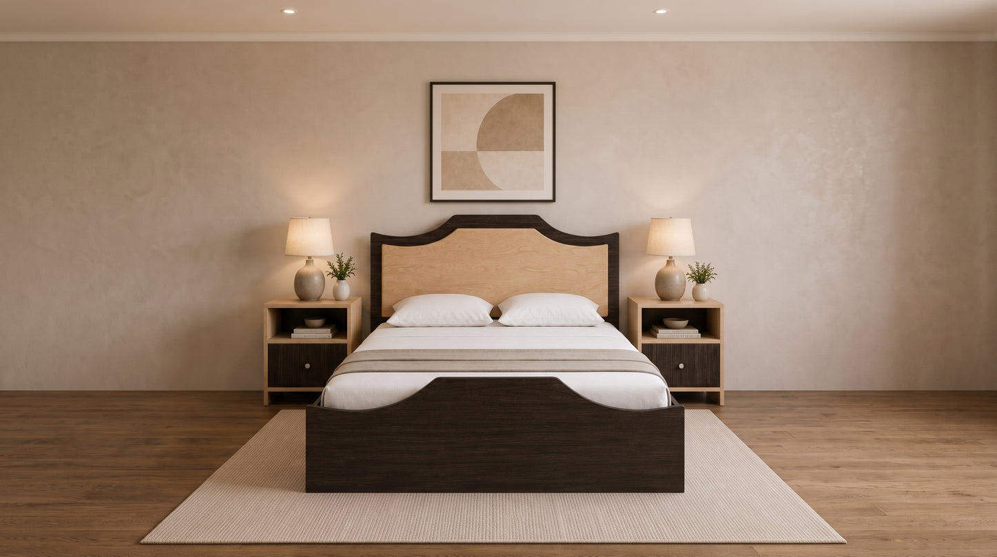 Ash bed + Side table (Set)