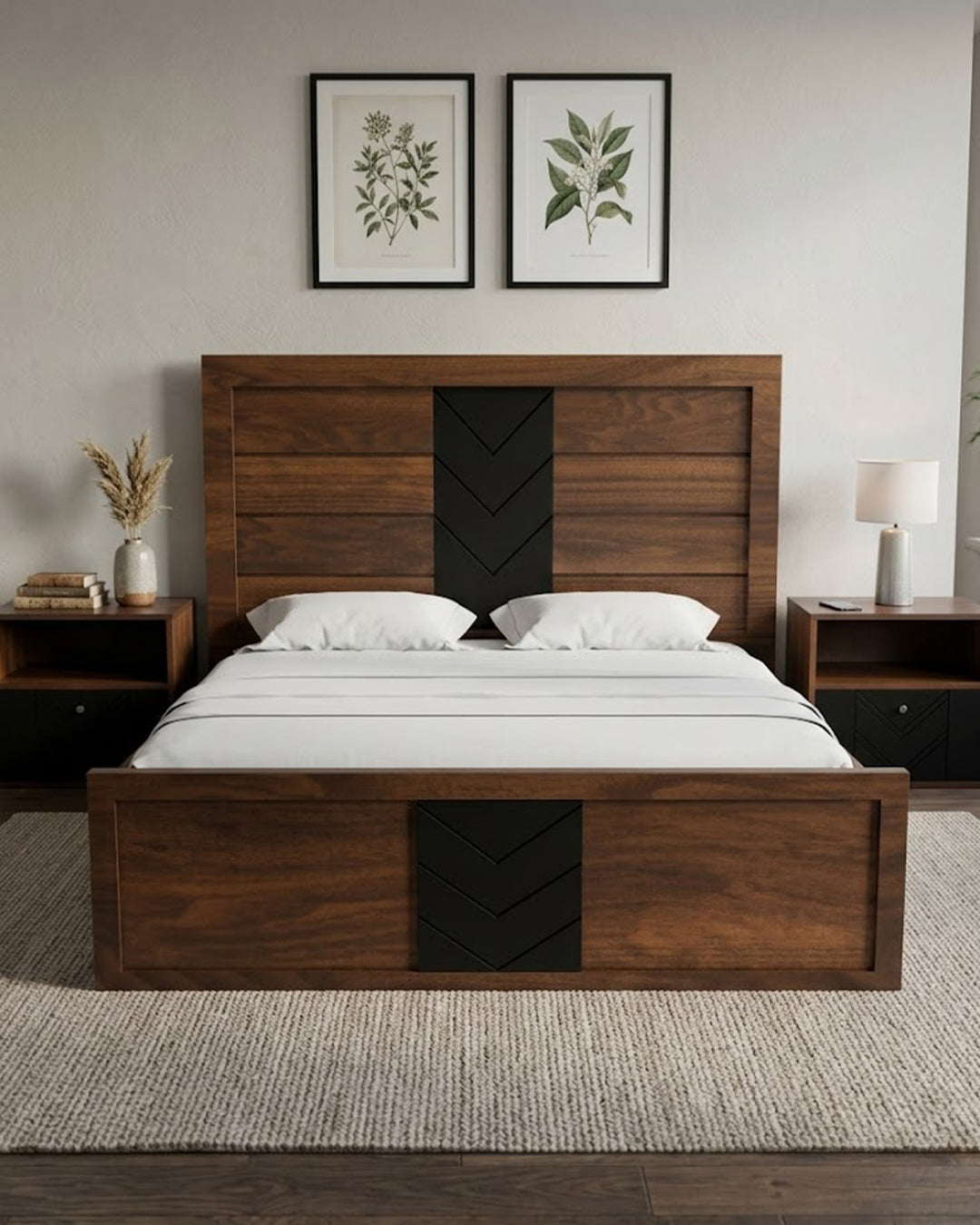 Cedar Bed + Side table (Set)