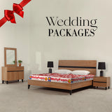 Alder bed + Side table (Single) + Dresser + Mirror + Moltyfoam Mattress