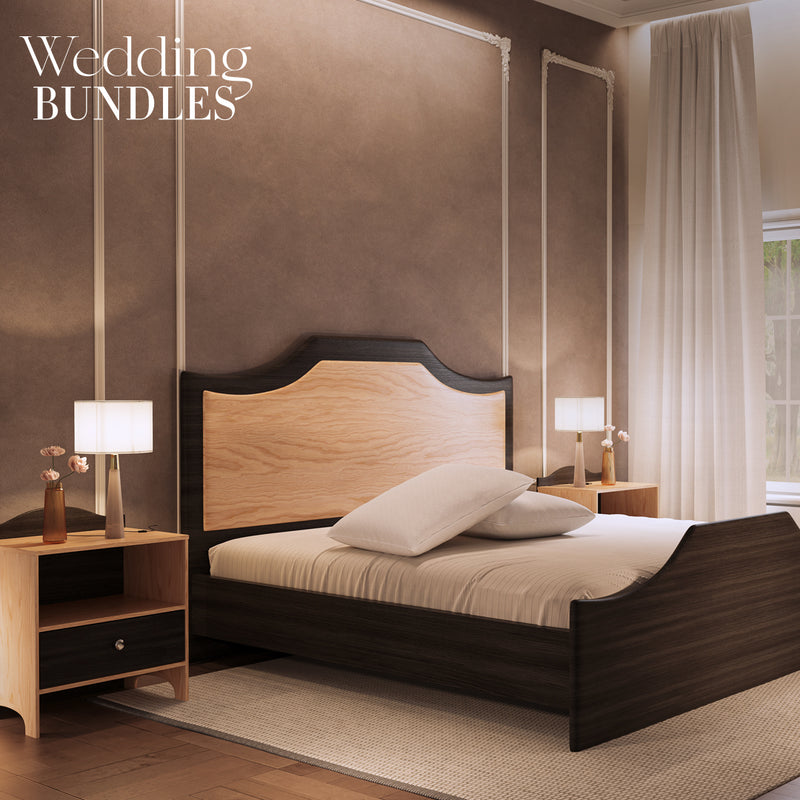 Opal Wedding Package – Ash Bed (Bed + Side Tables)